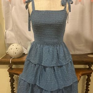 Short Dress with Ruffles and Layers